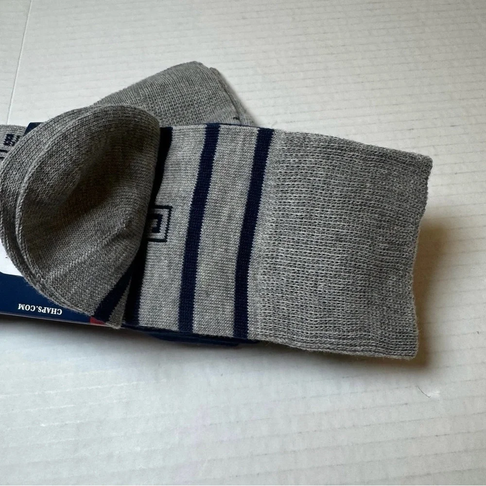3 Chaps Classic Dress Dot Crew Socks , Pack Of 3 Blue, Black, Brown